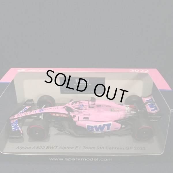 画像1: セカンドハンド品●SPARK 1/43 ALPINE A522 9th BAHRAIN GP 2022 (F.アロンソ）#14