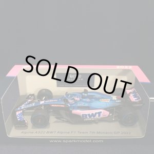 画像: セカンドハンド品●SPARK1/43 ALPINE BWT A522 7th MONACO GP 2022 (F.アロンソ)#14