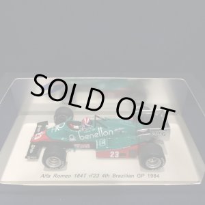 画像: セカンドハンド品●SPARK1/43 ALFA ROMEO 184T 4th BRAZILIAN GP 1984 (E.チーバー)#23