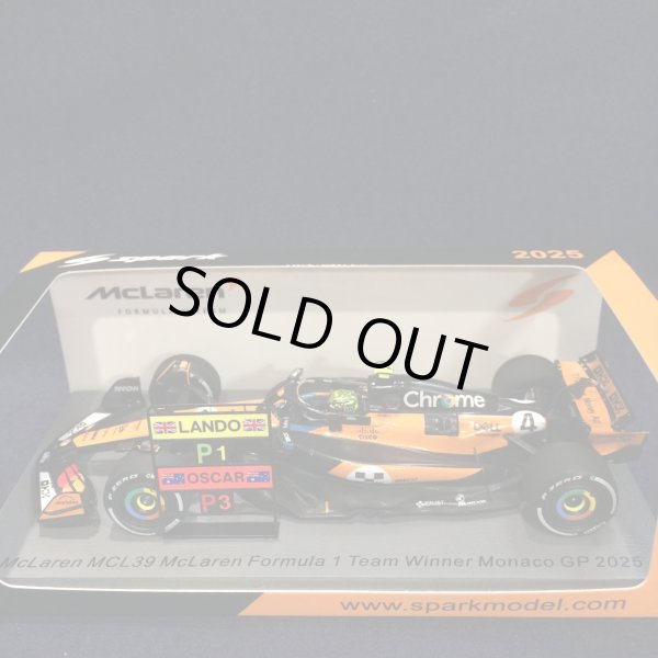 画像1: 新品正規荷品●SPARK1/43 McLAREN MCL39 WINNER MONACO GP 2025 (L.ノリス）#4