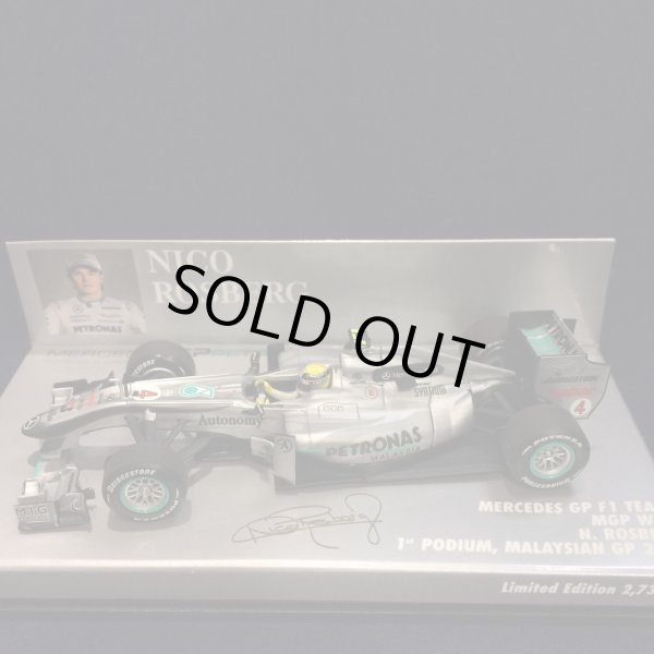 画像1: セカンドハンド品●PMA 1/43 MERCEDES F1 MGP W01 1st PODIUM MALAYSIAN GP 2010 (N.ロズベルグ）#4