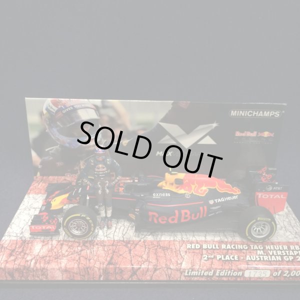画像1: セカンドハンド品●MVショップ別注●PMA 1/43 RED BULL TAG HEUER RB12 2nd PLACE AUSTRIAN GP 2016 (M.フェルスタッペン）#33 ※スタンディングフィギュア※