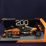 画像: 新品正規荷品●SPARK1/43 McLAREN MERCEDES MCL39 WINNER HUNGARIAN GP 2025 (L.ノリス）#4 McLAREN 200GP WINS