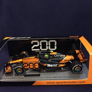 画像: 新品正規荷品●SPARK1/43 McLAREN MERCEDES MCL39 WINNER HUNGARIAN GP 2025 (L.ノリス）#4 McLAREN 200GP WINS