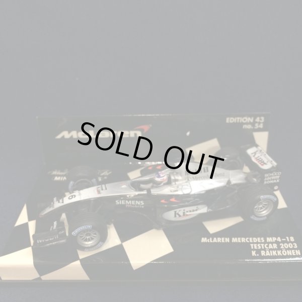 画像1: セカンドハンド品●PMA1/43 McLAREN MERCEDES MP4-18 TESTCAR 2003 (K.ライコネン）