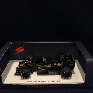 画像: 新品正規荷品●SPARK 1/43 LOTUS 98T WINNER US GP 1986 (A.セナ)#12 ※純正たばこ仕様●ドライバーノンフィギュア※