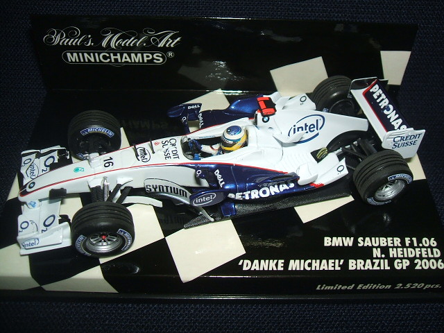 画像1: PMA1/43 BMW SAUBER F1.06 DANKE MICHAEL BRAZIL GP 2006 (N.ハイドフェルド） 