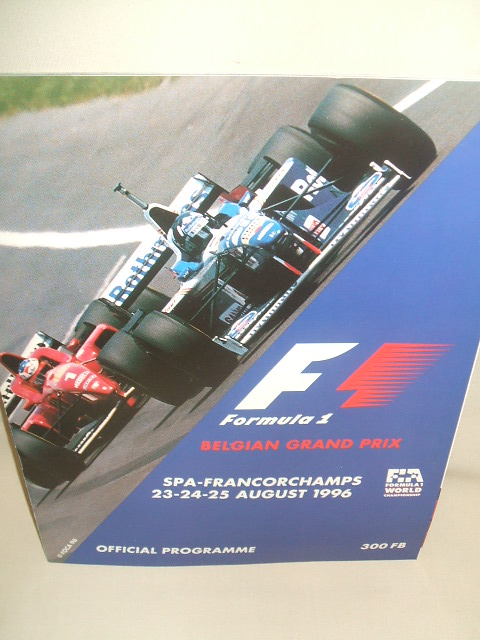 画像1: セカンドハンド品●1996 F1世界選手権 ベルギーGP公式プログラム　(状態：特Ａ） 