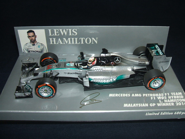 画像1: 新品正規入荷品●PMA1/43 MERCEDES AMG PETRONAS W05 WINNER MALAYSIAN GP 2014 (L.ハミルトン）