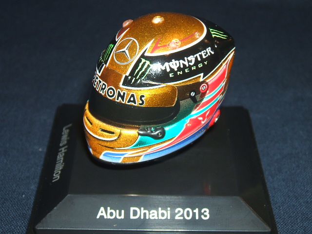 画像: 海外並行品●300個限定生産品●MINIMAX1/8 MERCEDES 2013 ABU DHABI GP ミニチュアヘルメット (L.ハミルトン）