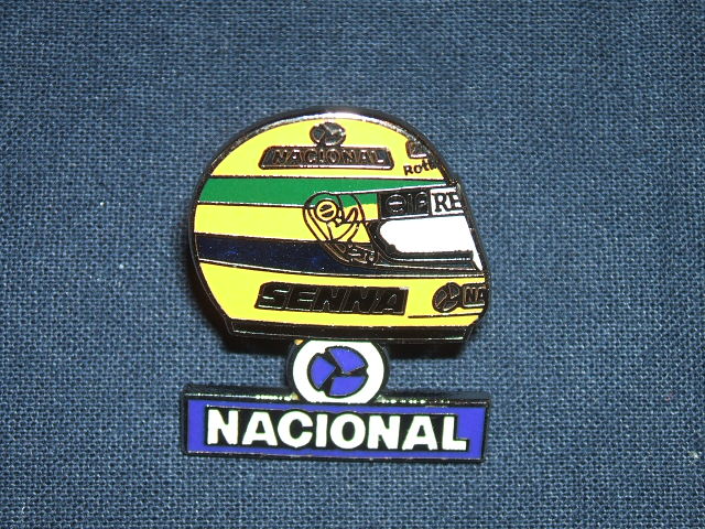 画像1: アイルトンセナ ヘルメットピンズ (NACIONAL) 