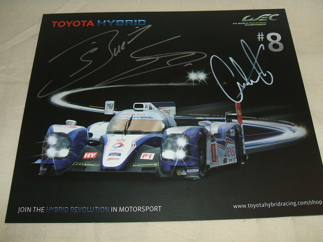 画像1: TUYOTA TS030  HYBRID WEC #8 ブエミ・デビットン・サラザン 直筆サイン入り大判カード