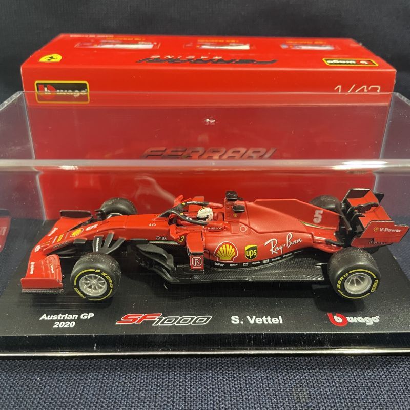 画像1: 新品正規入荷品●burago1/43 FERRARI SF1000 AUSTRIAN GP 2020(S.ベッテル）#5 ドライバーフィギュア付