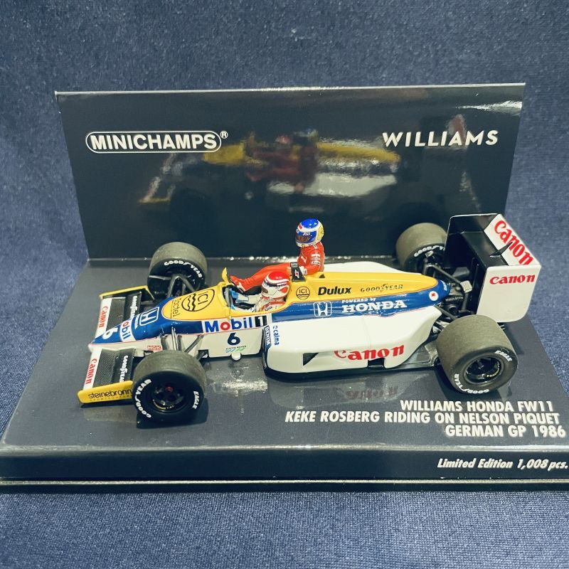 画像1: セカンドハンド品●PMA1/43 WILLIAMS HONDA FW11 GERMAN GP 1986 K.K.ROSBERG RIDING ON (N.ピケ)#6