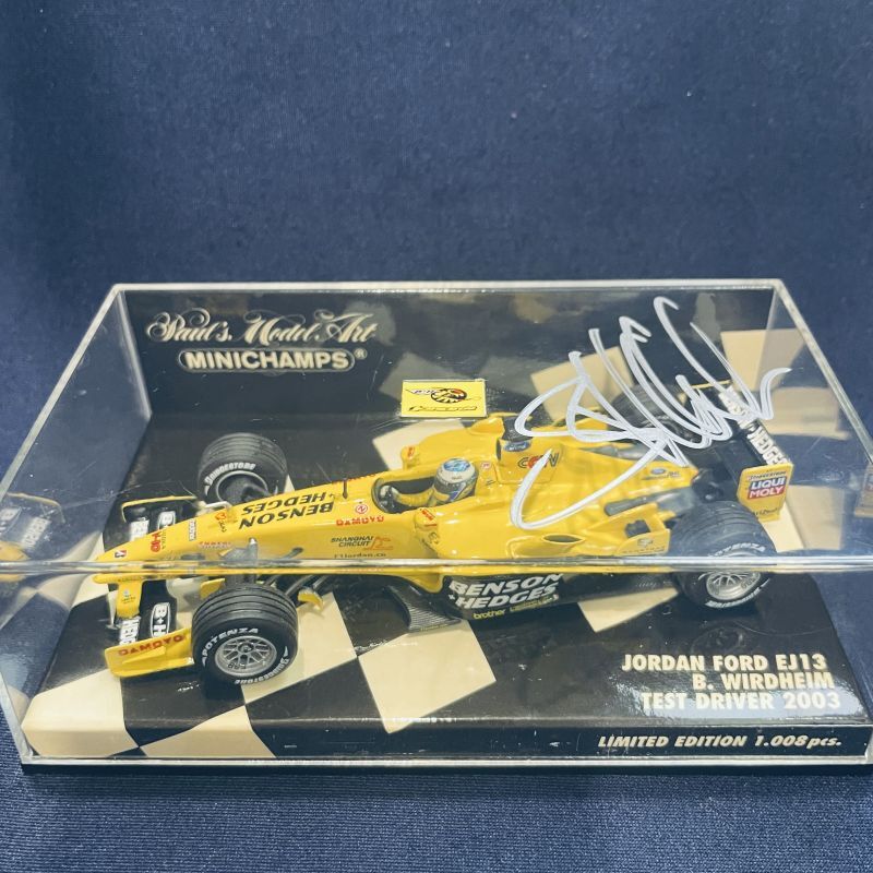 画像1: セカンドハンド品●直筆サイン入り●タバコカスタム品●PMA1/43 JORDAN FORD EJ13 TEST DRIVER 2003 （B.WIRDHEIM)