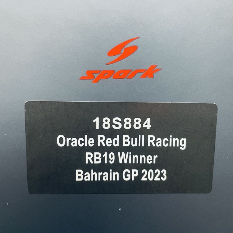 画像: 新品正規荷品●SPARK1/18 RED BULL HONDA RB19 WINNER BAHRAIN GP 2023 (M.フェルスタッペン）#1