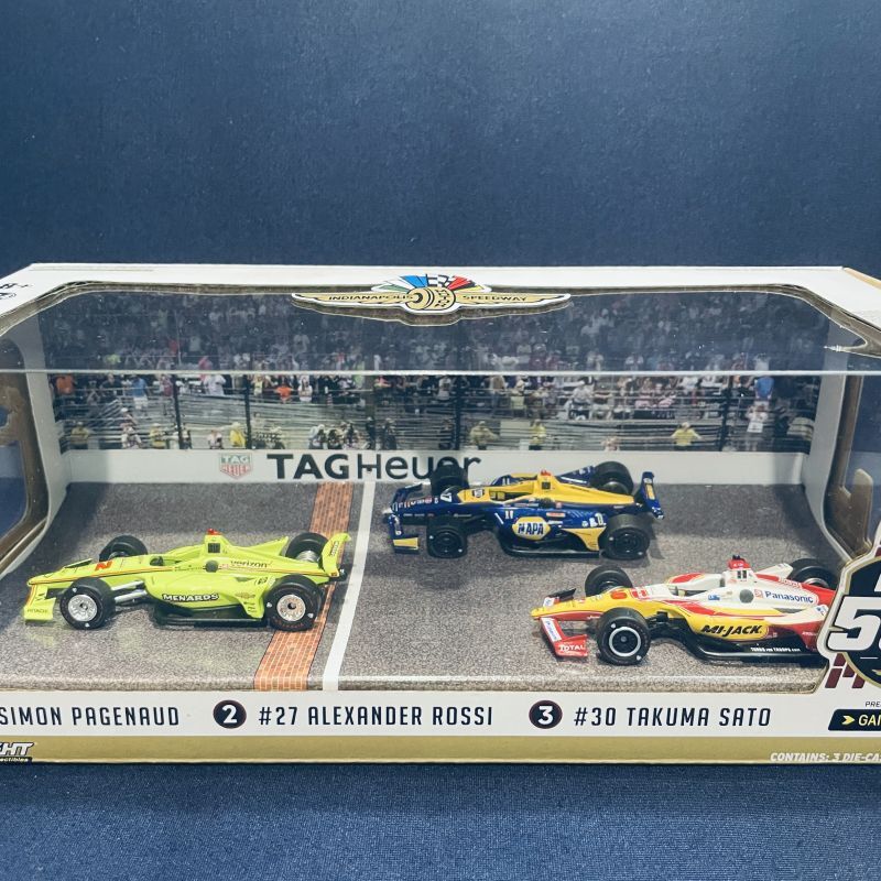 画像1: セカンドハンド品●未開封品●GREENLIGHT 1/64 INDY500 1-2-3　フィニッシュライン3台セット（3位：佐藤琢磨）2019 #30