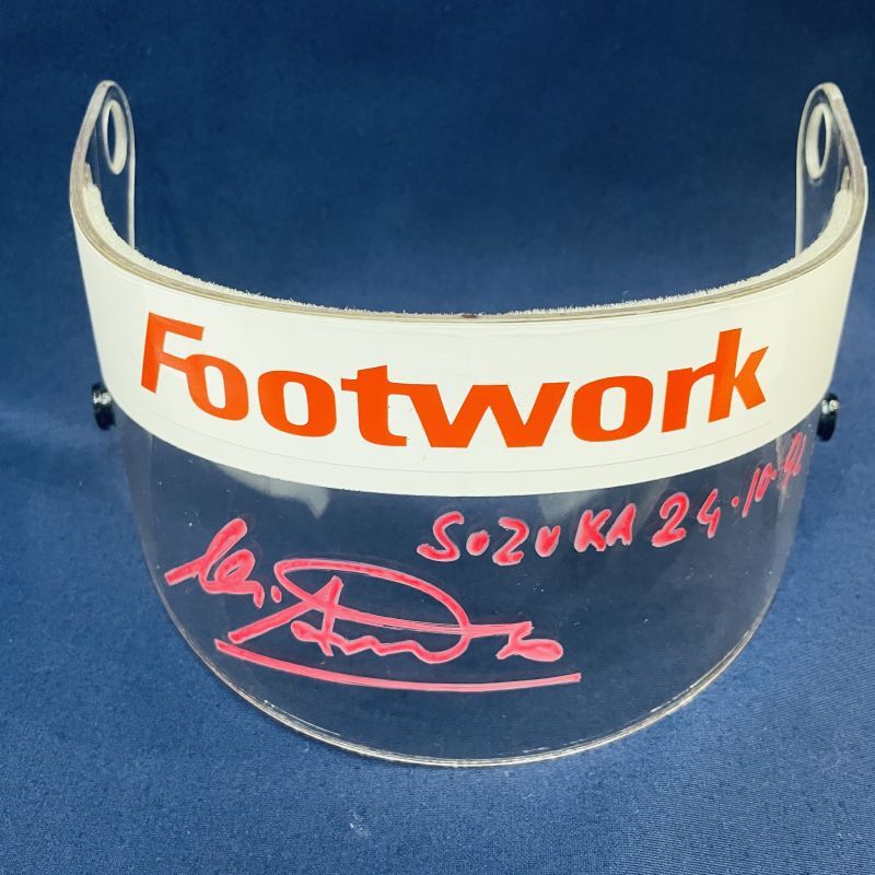 画像1: ■特価品■Footwork F1 1992 SUZUKA 24.10.92 ミケーレ アルボレート実使用品直筆サイン入りバイザー
