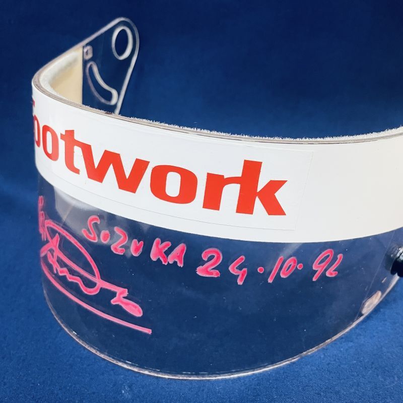 画像: ■特価品■Footwork F1 1992 SUZUKA 24.10.92 ミケーレ アルボレート実使用品直筆サイン入りバイザー