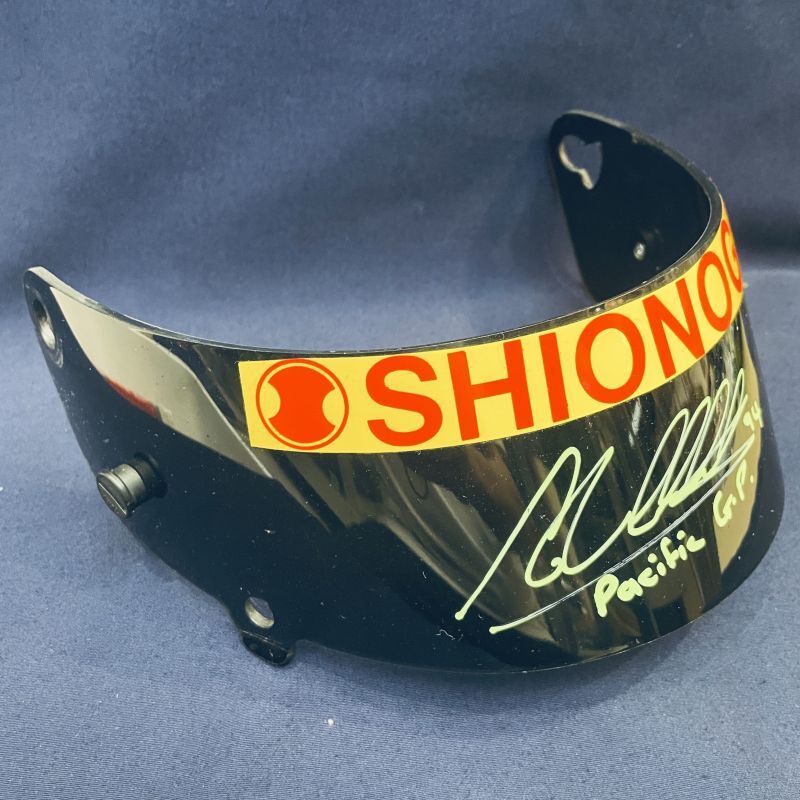 画像: ■特価品■LOTUS MUGEN HONDA PACIFIC GP 1994 ジョニー ハーバート 実使用品直筆サイン入りバイザー
