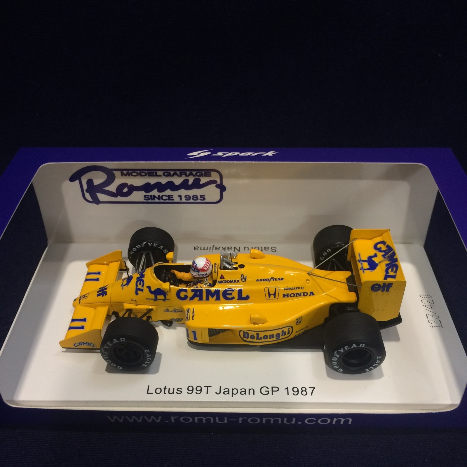 画像1: セカンドハンド品●未開封品●ROMU別注●SPARK1/43 LOTUS HONDA 99T JAPAN GP 1987 (中嶋悟）#11