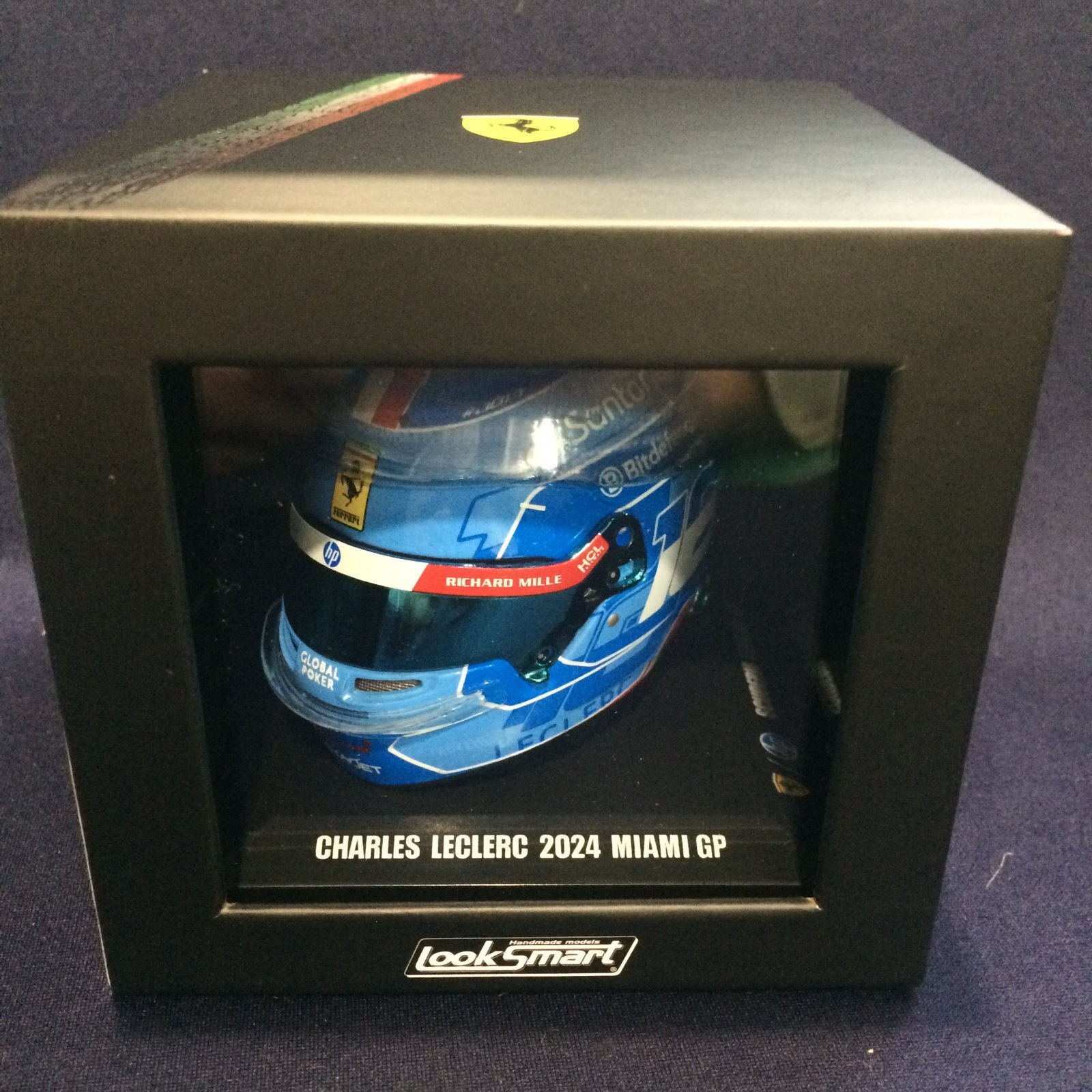 画像: 新品正規入荷品●LOOKSMART 1/5 FERRARI F1 MIAMI GP 2024 (C.ルクレール）ミニヘルメット