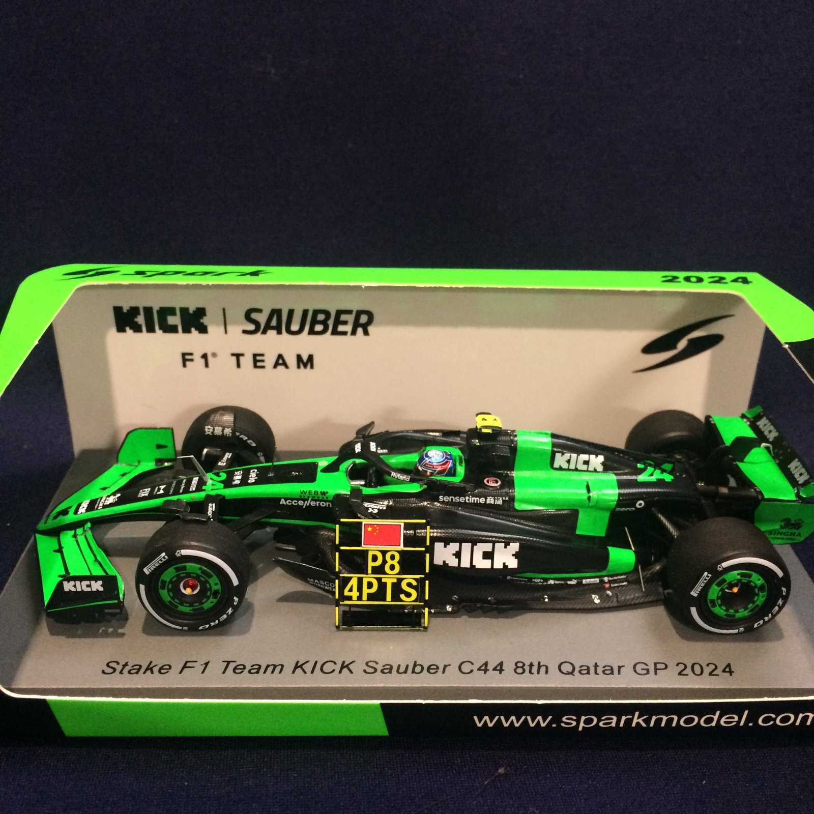 画像1: 新品正規入荷品●SPARK 1/43 TAKE KICK SAUBER C44 8th QATAR GP 2024  周冠宇（ジョウ・グアンユー）#24 