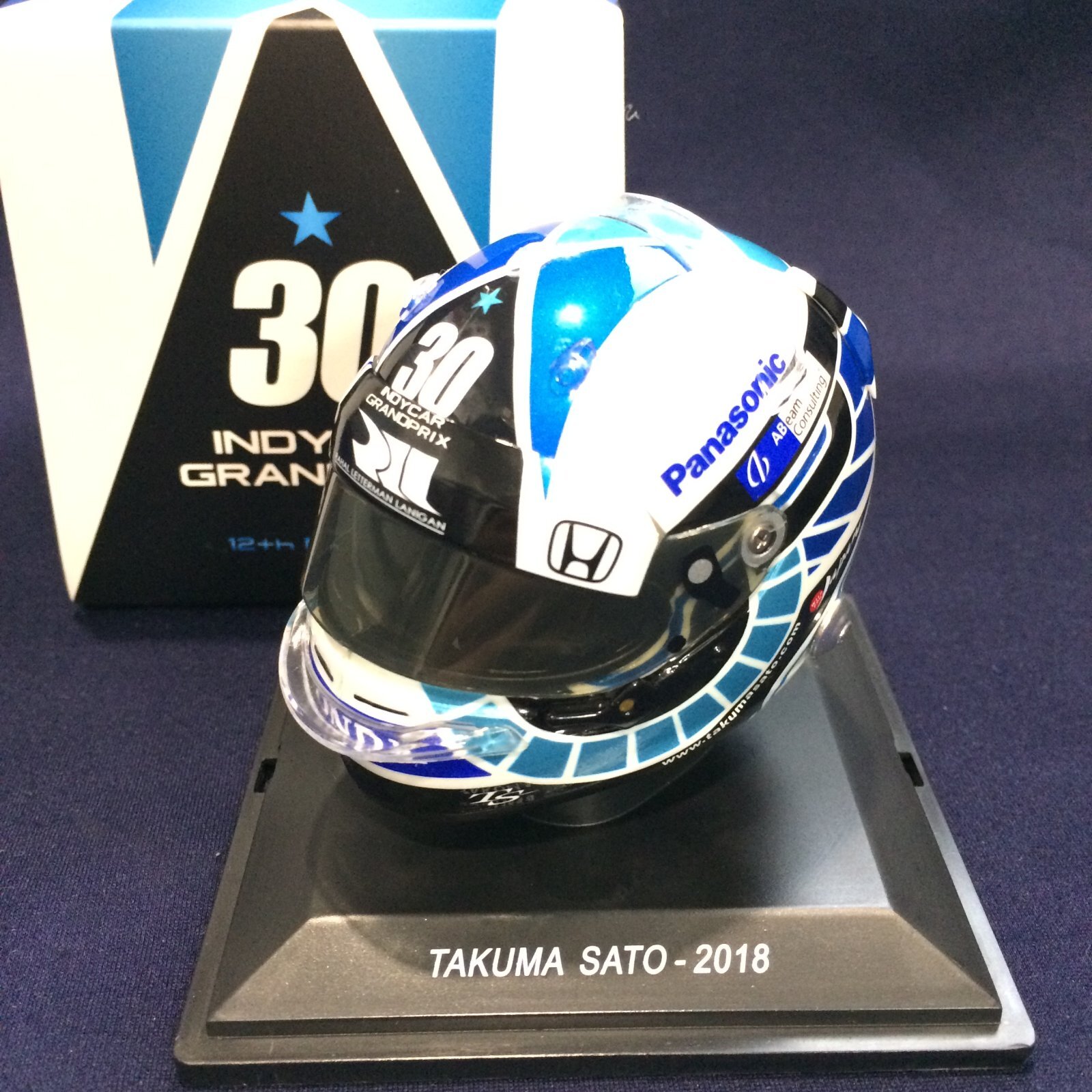 画像1: セカンドハンド品●SPARK1/5 ミニチュアヘルメット INDYCAR GP 2018 (佐藤琢磨