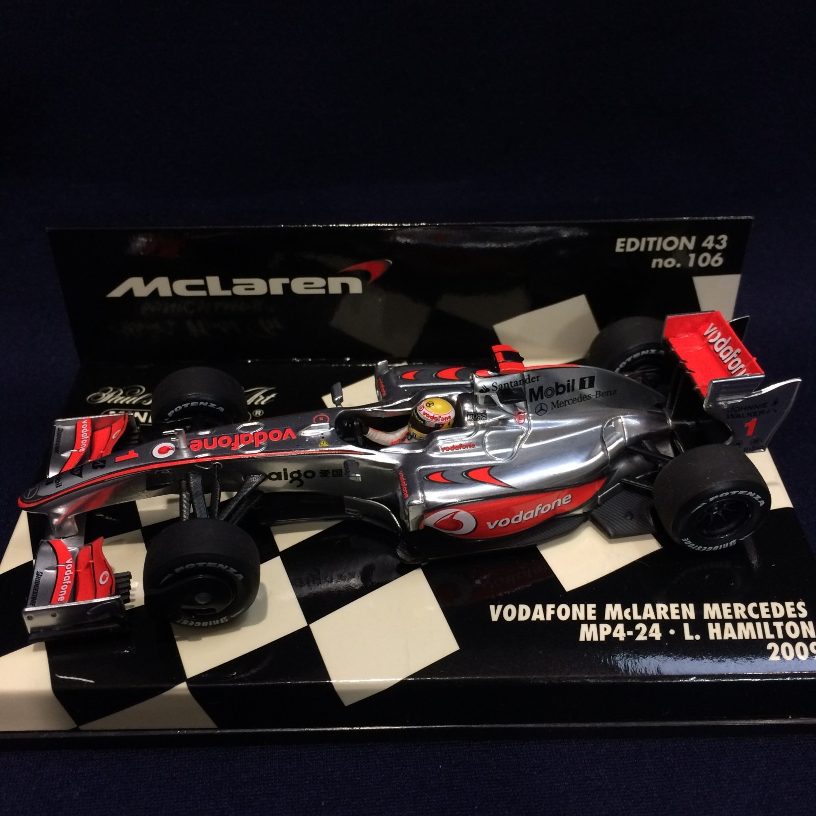 画像1: セカンドハンド品●PMA1/43 VODAFONE McLAREN MERCEDES MP4-24 (L.ハミルトン）2009 #1