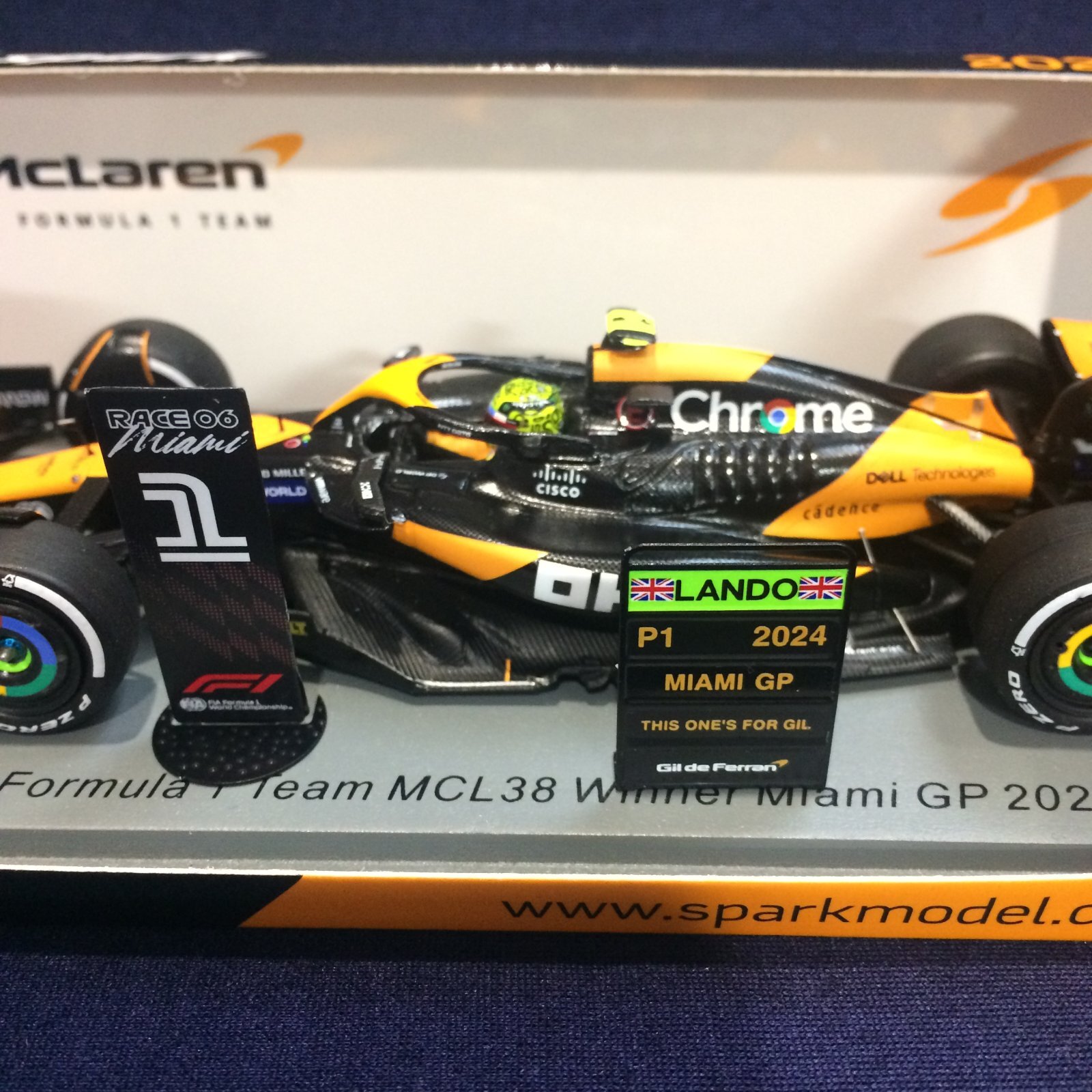 画像: 新品正規入荷品●SPARK 1/43 McLAREN MCL38 WINNER MIAMI GP 2024 (L.ノリス）#4