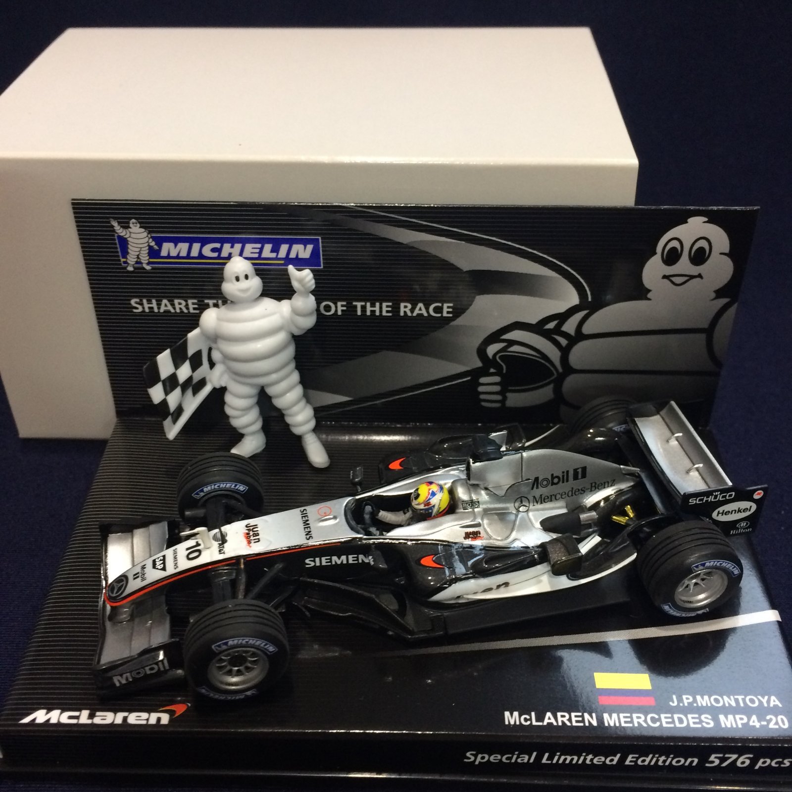 画像1: セカンドハンド品●ミシュラン別注●PMA1/43 McLAREN MERCEDES MP4-20 （J.P.モントーヤ）#10