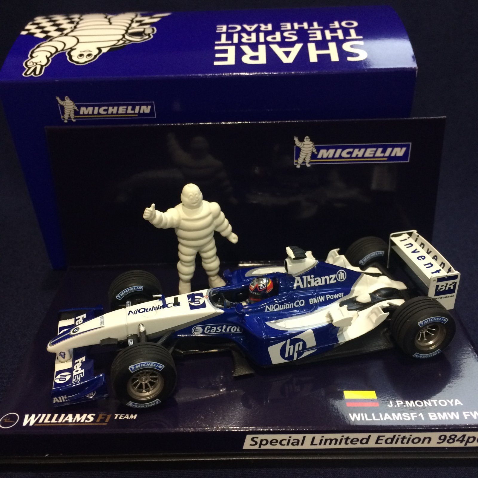 画像1: セカンドハンド品●ミシュラン別注●PMA1/43 WILLIAMS BMW FW25 (J.モントーヤ）#3