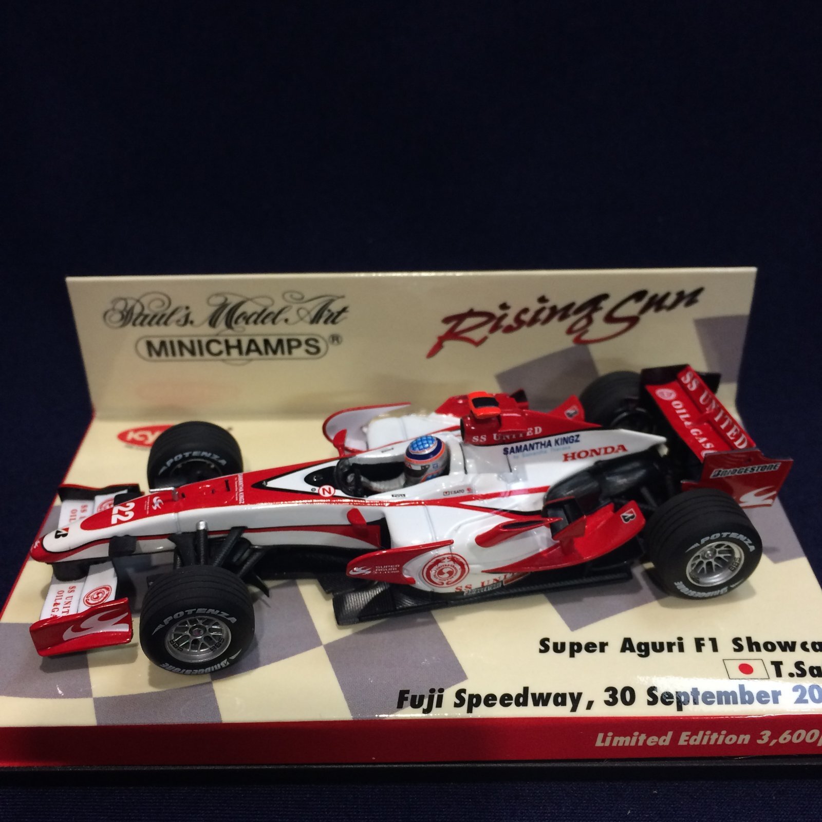 画像1: セカンドハンド品●RISING SUN●PMA1/43 SUPER AGURI SHOWCAR 2007 FUJI SPEEDWAY (佐藤琢磨）#22