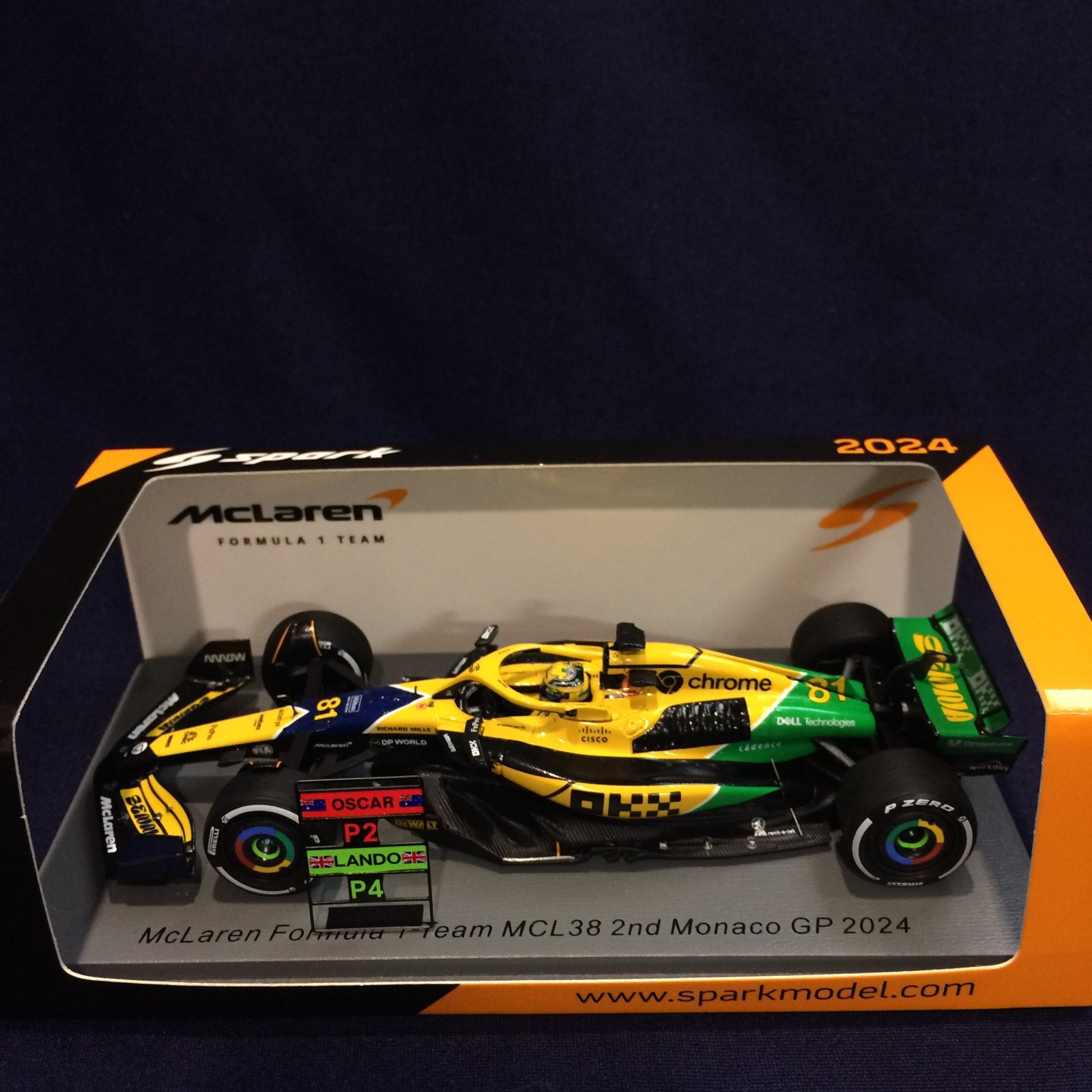 画像1: 新品正規入荷品●SPARK 1/43 McLAREN F1 MCL38 2nd MONACO GP 2024 (O.ピアストリ）#81