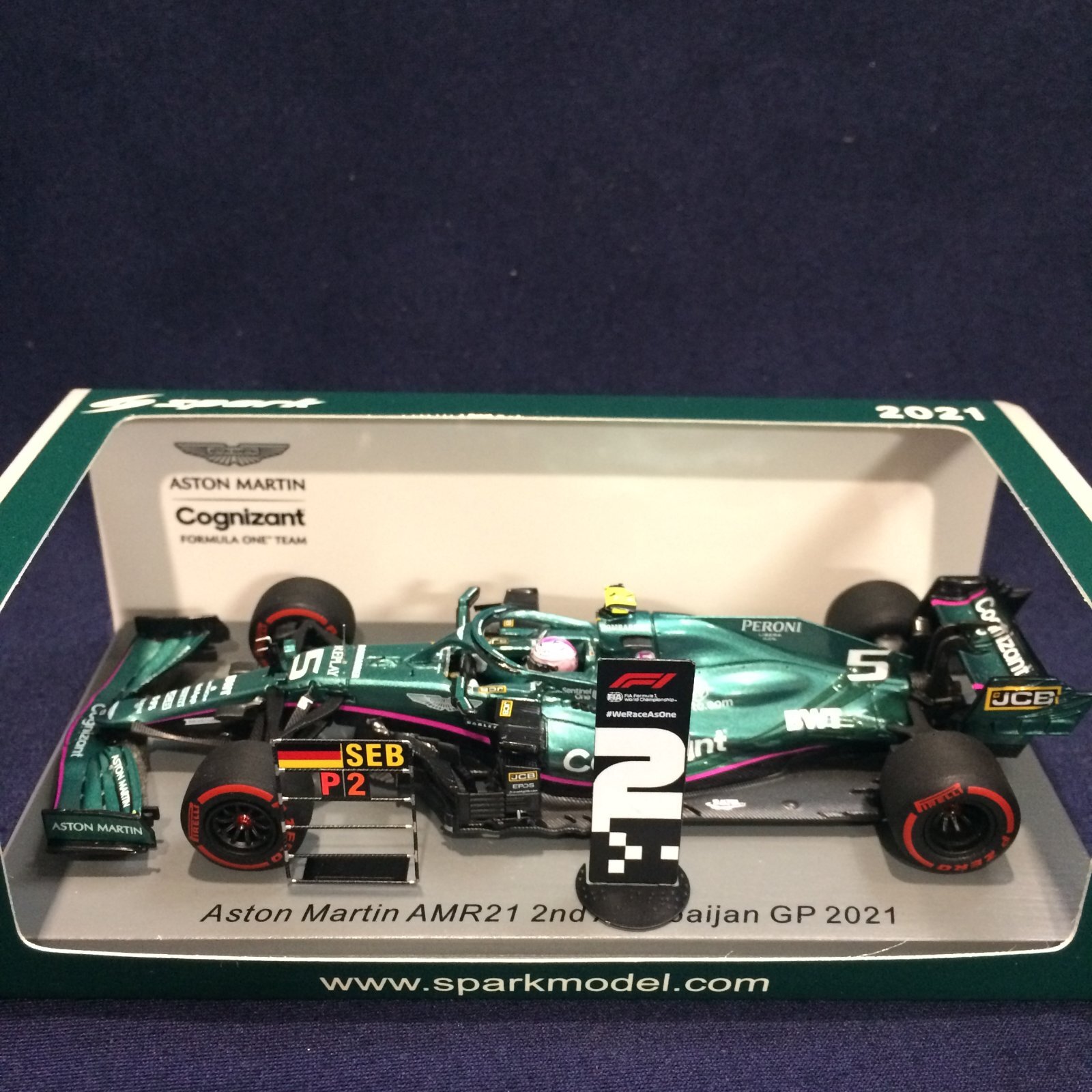 画像1: セカンドハンド品●SPARK 1/43 ASTON MARTIN AMR21 2nd AZERBAIJAN GP 2021 (S.ベッテル）#5