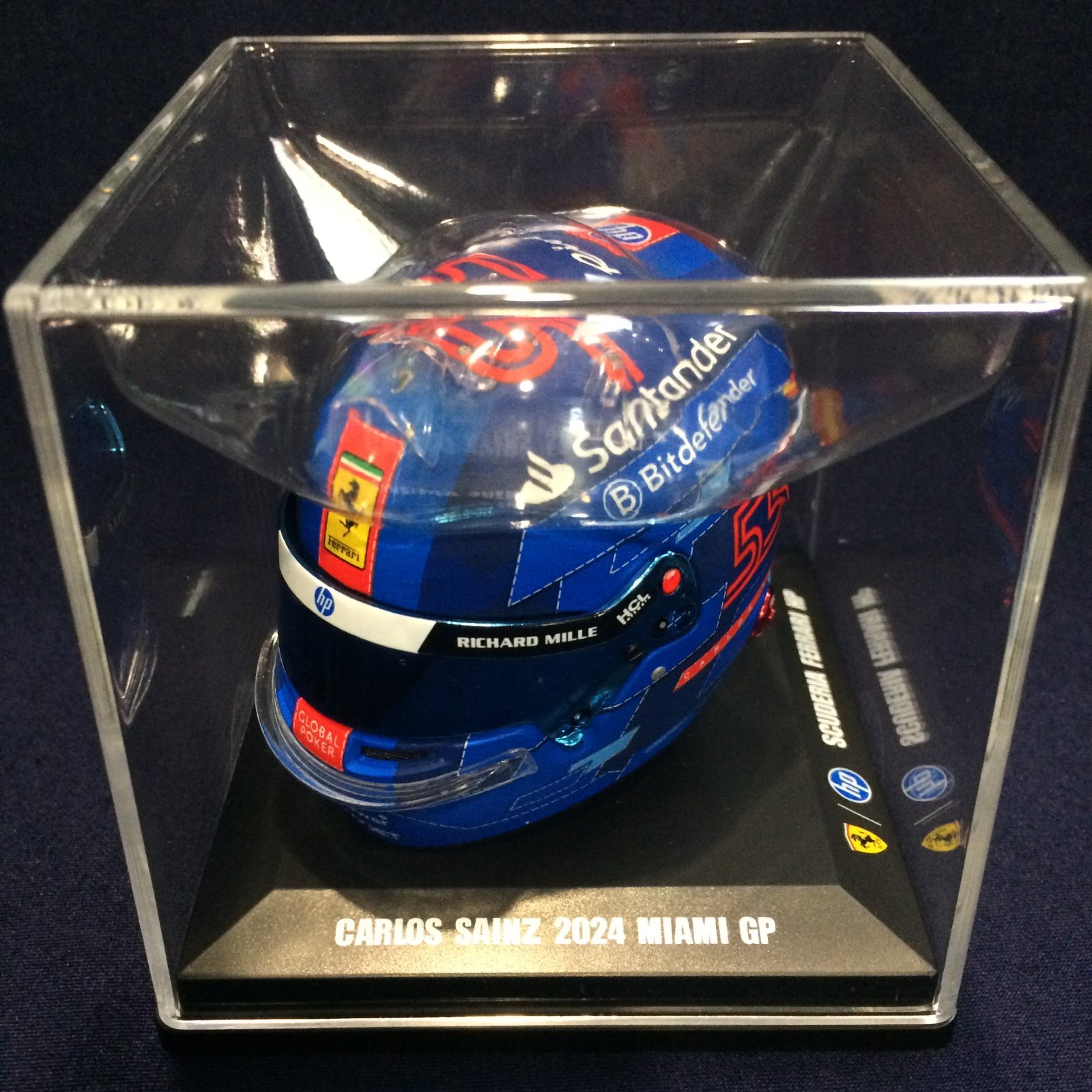 画像1: 新品正規入荷品●LOOKSMART 1/5 FERRARI F1 MIAMI GP 2024 (C.サインツ）ミニヘルメット