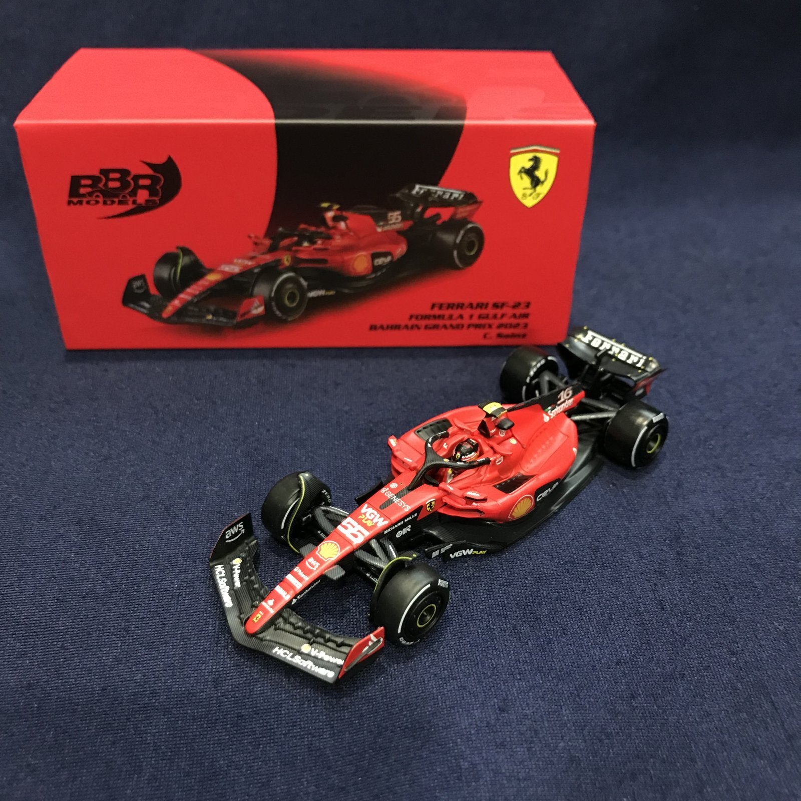 画像1: 新品正規入荷品●BBR1/64 FERRARI SF-23 BAHRAIN GP 2023 (C.サインツ）#55