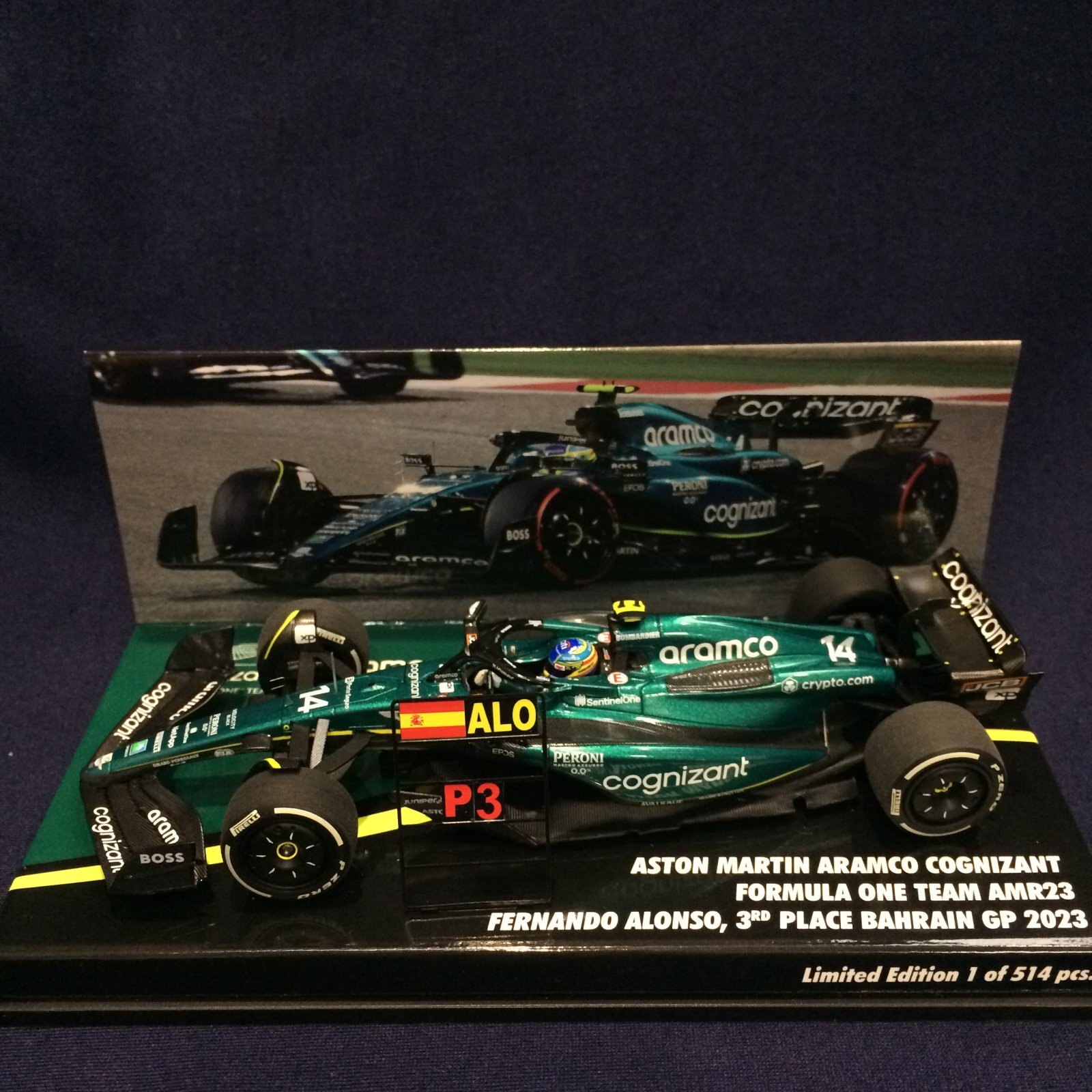 画像1: セカンドハンド品●CK MODELCARS別注●PMA1/43 ASTON MARTIN AMR23 3rd BAHRAIN GP 2023 (F.アロンソ）#14