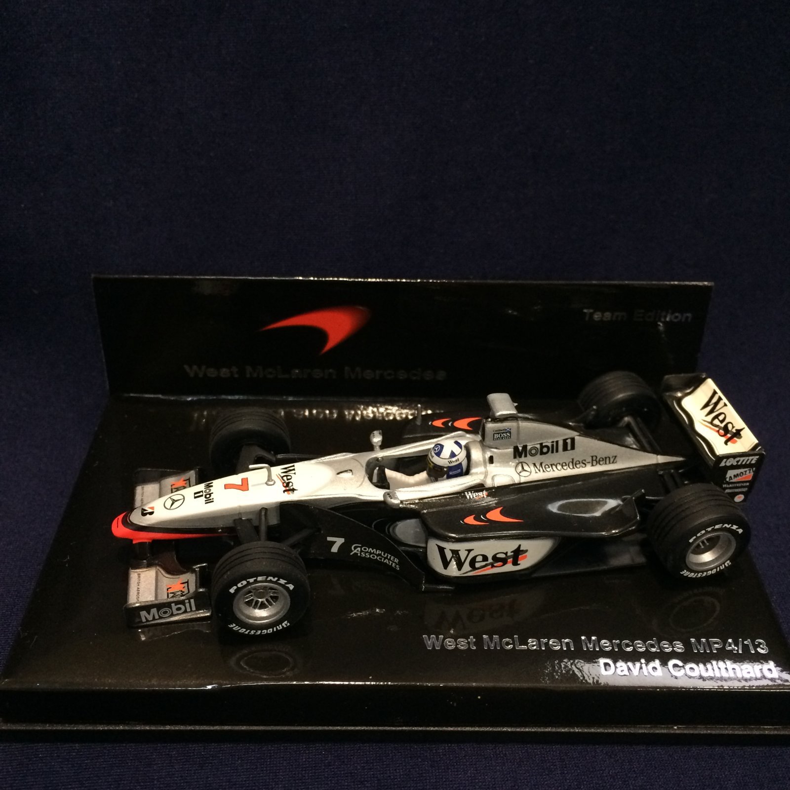 画像1: セカンドハンド品●チーム別注品●PMA1/43 McLAREN MERCEDES MP4/13 (D.クルサード） ※純正West仕様