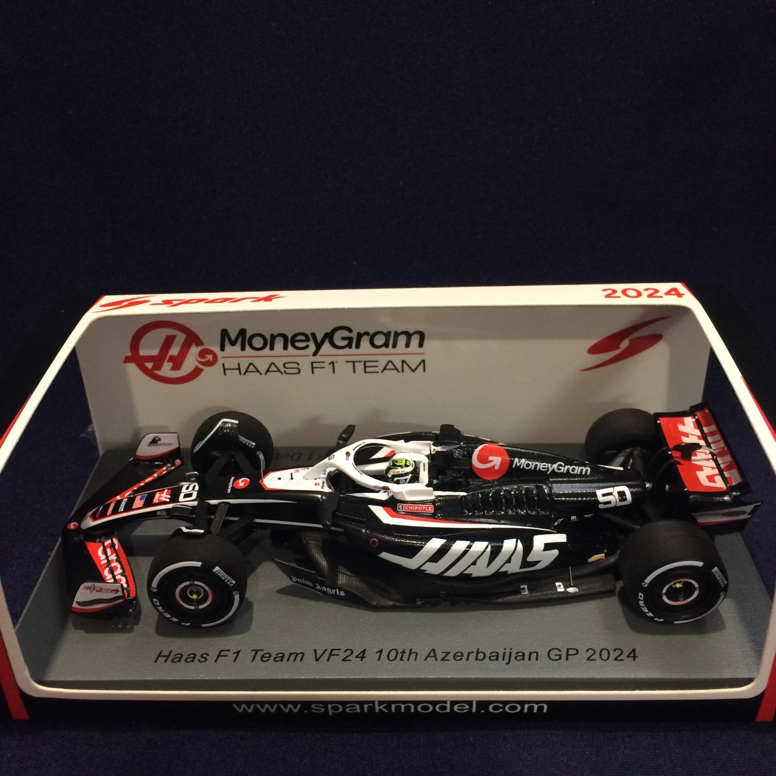 画像1: 新品正規入荷品●SPARK 1/43 HAAS F1 TEAM VF24 10th AZERBAIJAN GP 2024 (O.ベアマン）#50