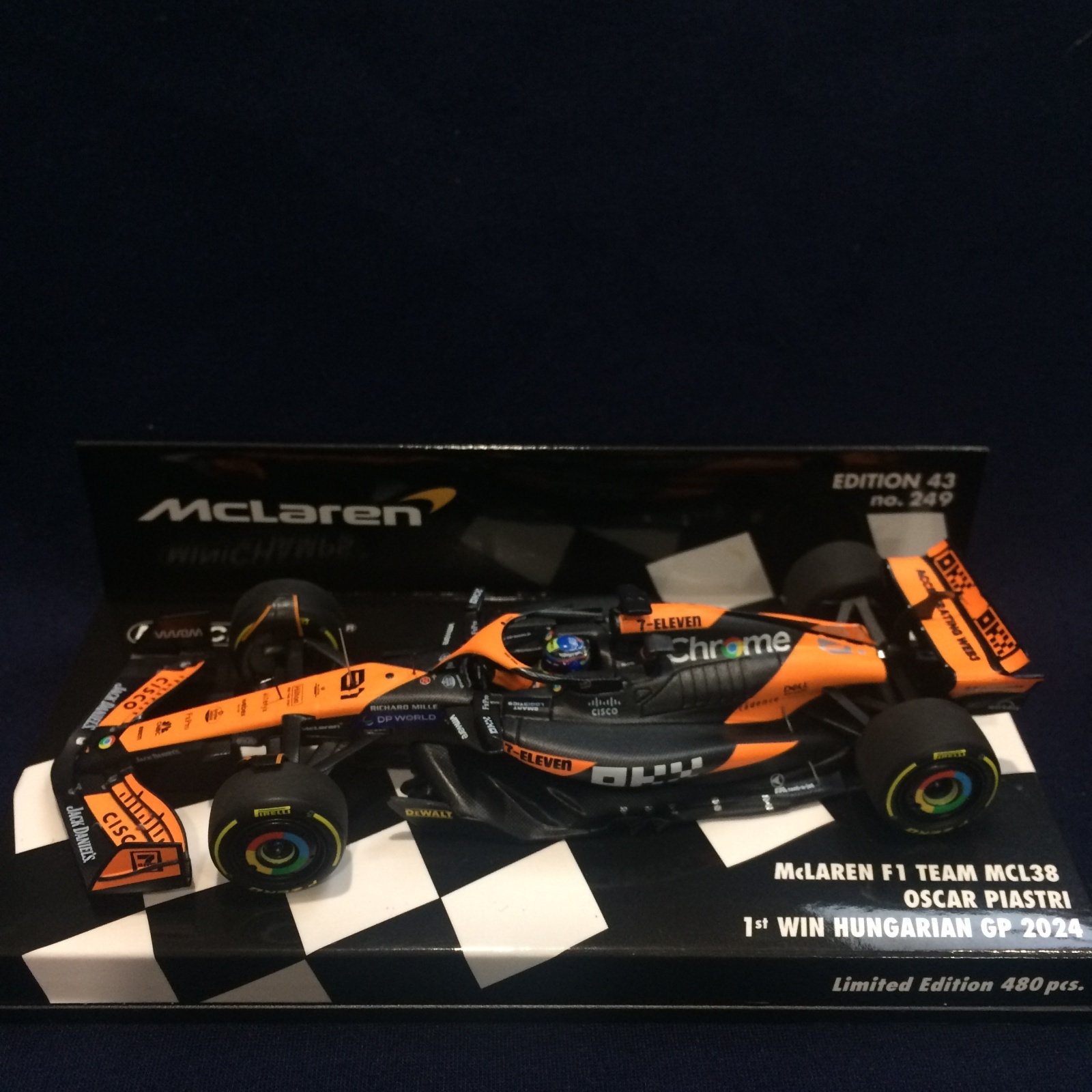 画像1: セカンドハンド品●PMA1/43 McLAREN MCL38 1st WIN HUNGARIAN GP 2024 (O.ピアストリ）#81