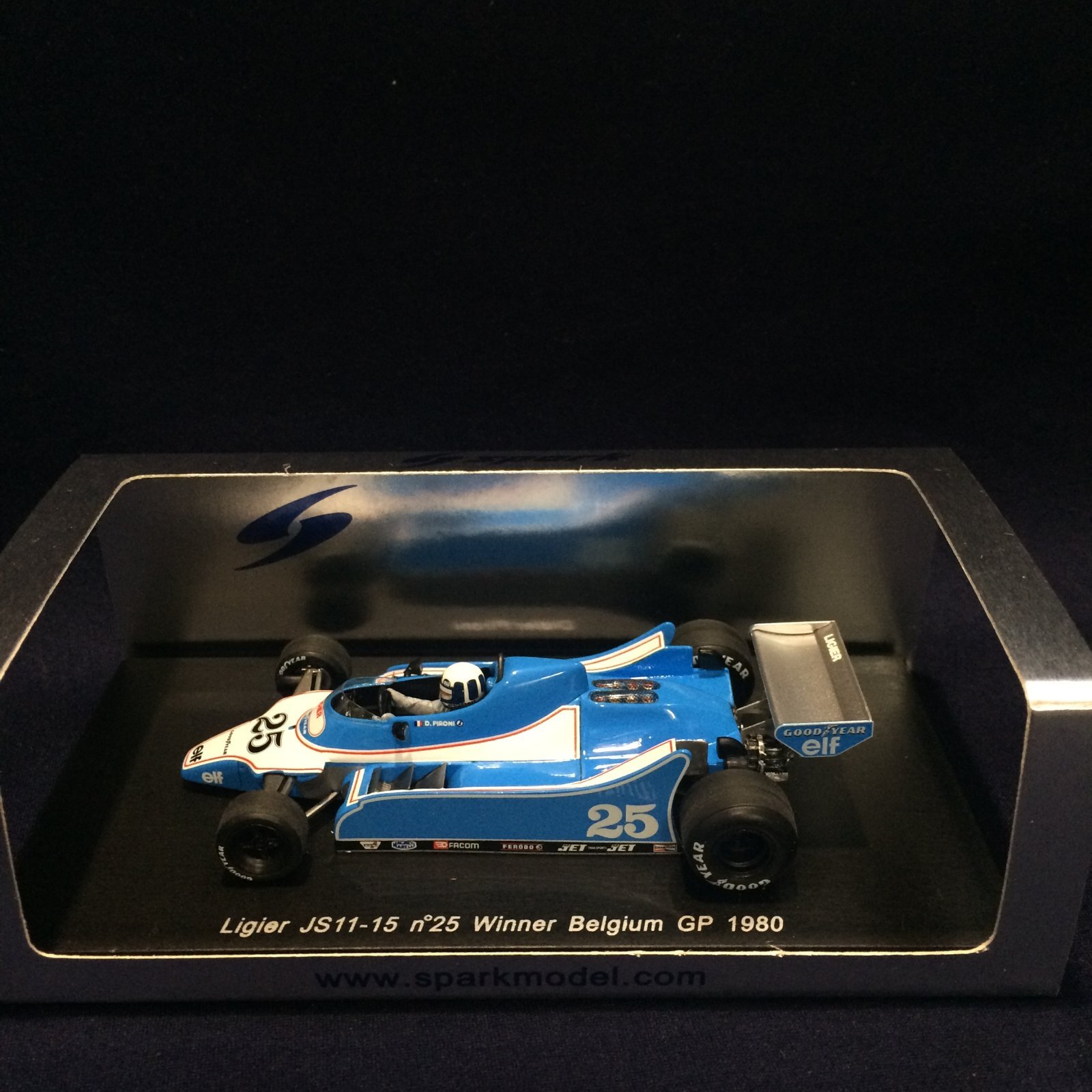 画像1: セカンドハンド品●SPARK 1/43 LIGIER JS11-15 WINNER BELGIUM GP 1980 (D.ピローニ）#25