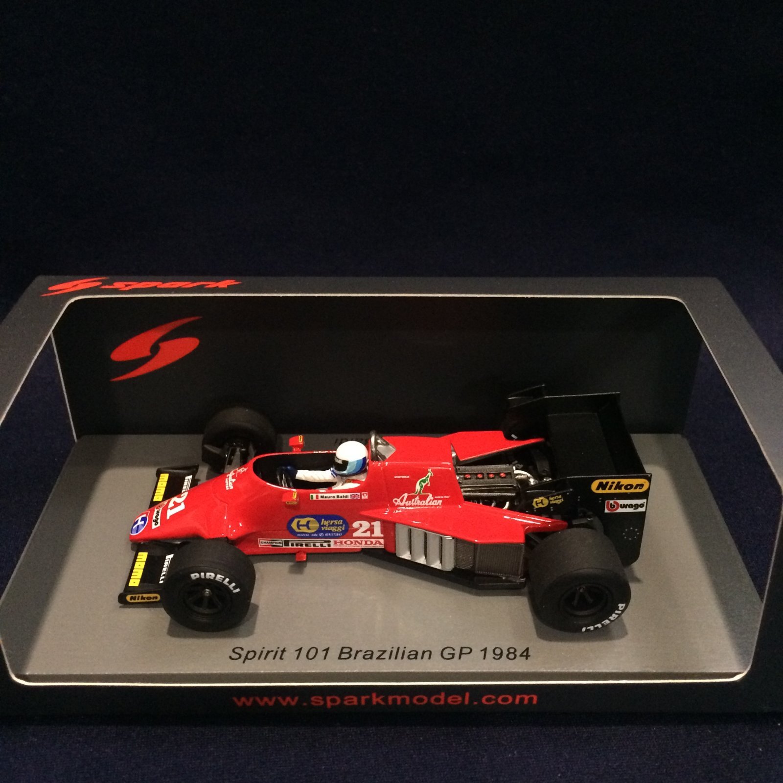 画像1: セカンドハンド品●SPARK 1/43 SPIRIT 101 BRAZILLIAN GP 1984 (M.BALDI) #21