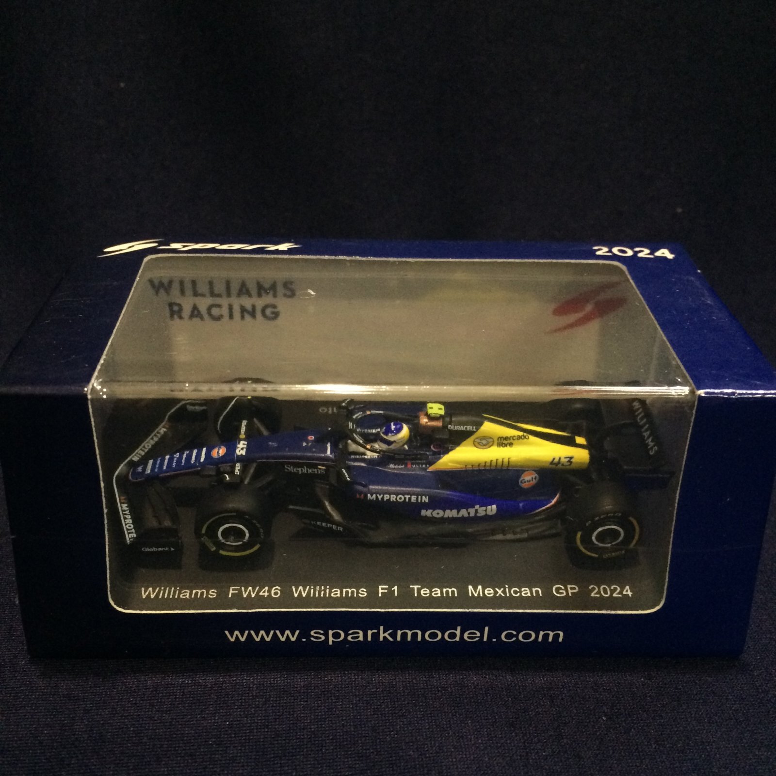 画像1: 新品正規入荷品●SPARK 1/64 WILLIAMS FW46 MEXICAN GP 2024 (F.コラピント）#43