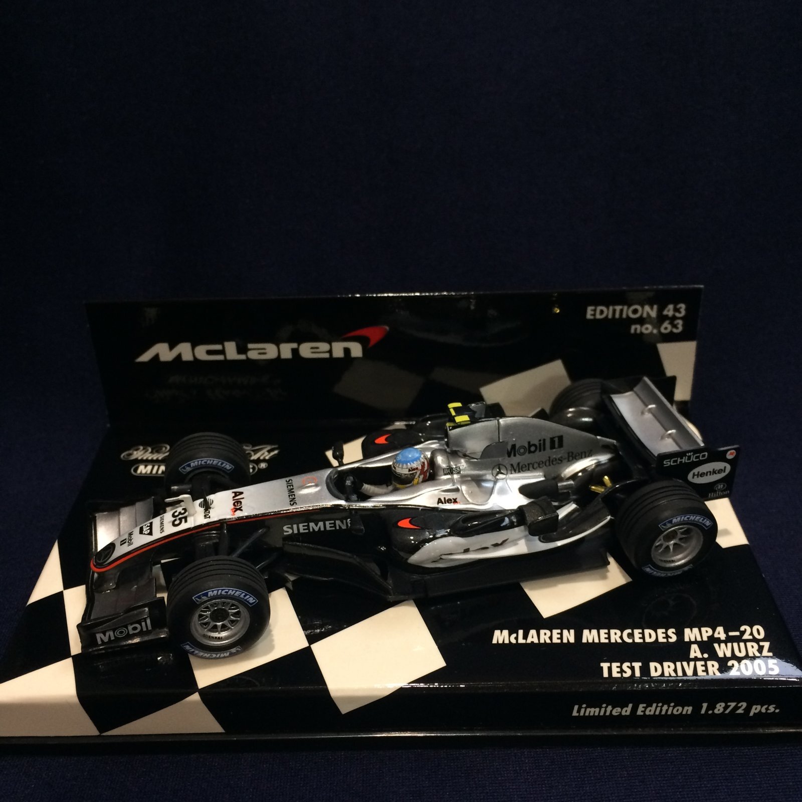 画像1: セカンドハンド品●PMA1/43 McLAREN MERCEDES MP4-20 TEST DRIVER  2005 (A.ブルツ）