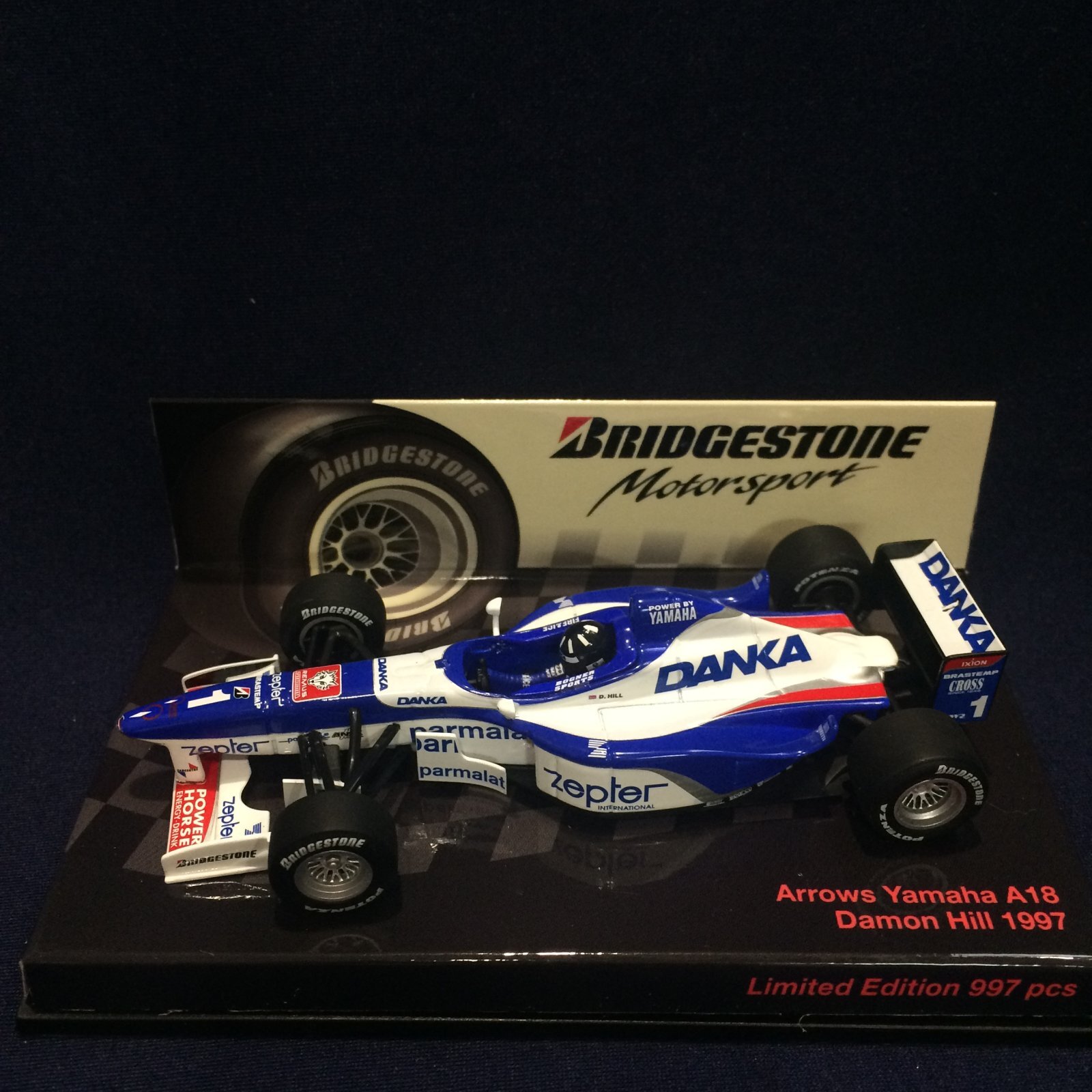 画像1: セカンドハンド品●BRIDGESTONE別注● PMA1/43 ARROWS YAMAHA A18 (D.ヒル）1997 #1