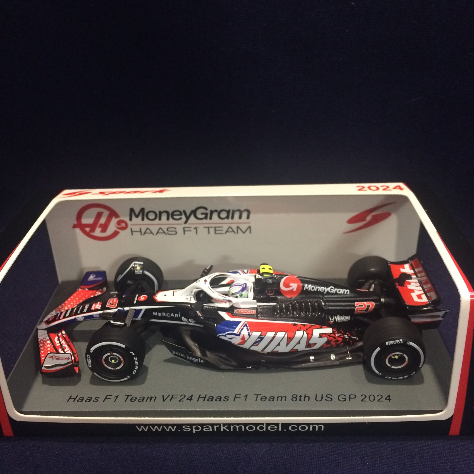 画像1: 新品正規入荷品●SPARK 1/43 HAAS F1 VF24 8th US GP 2024 (N.ヒュルケンベルグ）#27