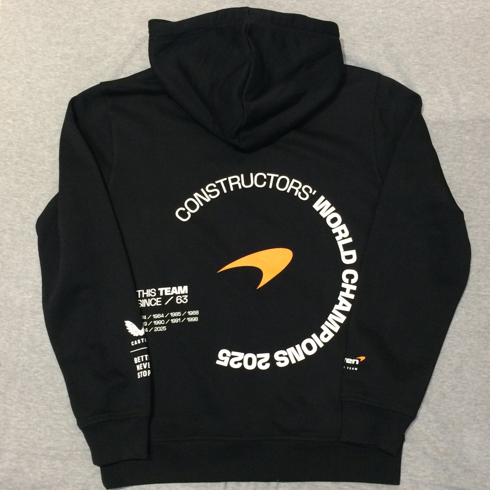 画像: マクラーレン F1 チーム 2025年 コンストラクターズ チャンピオン 記念 フーディー(Sサイズ）