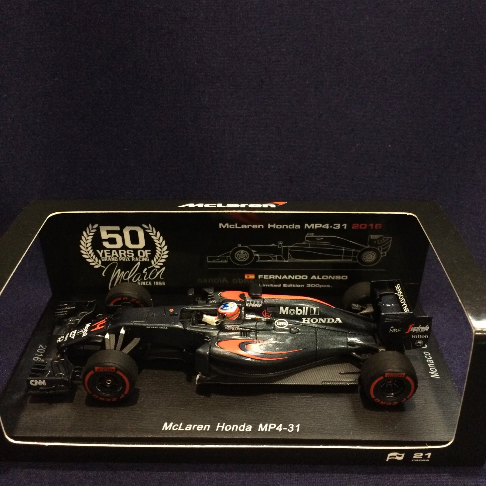 画像1: セカンドハンド品●ユーロスポーツ別注●SPARK 1/43 McLAREN HONDA MP4-31 McLAREN 50th記念 (F.アロンソ）#14