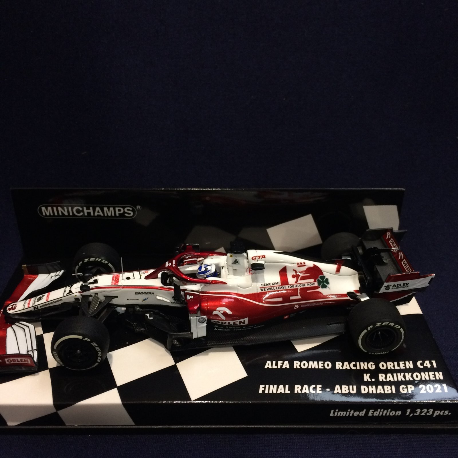 画像1: セカンドハンド品●PMA1/43 ALFA ROMEO C41 FINAL RACE ABU DHABI GP 2021 (K.ライコネン）#7